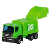 Masinuta utilitara die-cast, scara 1:102, 7.5 cm lungime, camion de gunoi