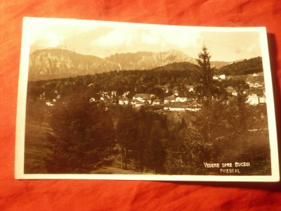 Ilustrata Predeal - Vedere spre Bucegi 1938 circulat com. Scrioastea , stamp. R foto