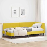 vidaXL Cadru de pat colțar Altele cu headboard Galben 80 x 200 cm