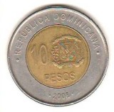 SV * Republica Dominicana 10 PESOS 2008 * MATIAS MELLA * bimetal