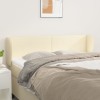 VidaXL Tăblie de pat cu aripioare crem 147x23x78/88 cm piele ecologică 3116956