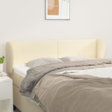 Cumpara ieftin Tăblie de pat cu aripioare crem 147x23x78/88 cm piele ecologică