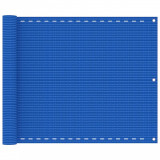 VidaXL Paravan pentru balcon, albastru, 75x600 cm, HDPE