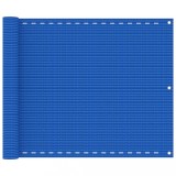 VidaXL Paravan de balcon, albastru, 75x500 cm, HDPE
