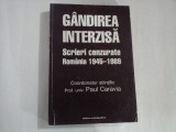 GANDIREA INTERZISA - COORDONATOR STIINTIFIC PROF. UNIV. PAUL CARAVIA