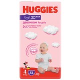 Scutece chilotel Huggies Mega pack 4, Girl, 9-14 kg, 52 buc