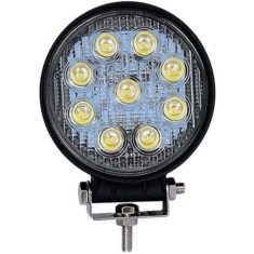 Proiector LED rotund, lampa cu LED-uri, cu lumina difuza FLOOD, 12V 24V, subtire (Slim), 27W