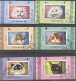 Manama 1971 Cats, 6 imperf. mini sheet, used T.183, Stampilat