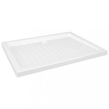 Cumpara ieftin Cadita de dus cu puncte, alb, 90x70x4 cm, ABS