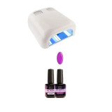2X15ml + lampă UV cu 4 becuri albe - UV/LED kit test mali