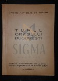 O.N.T. (OFICIUL NATIONAL DE TURISM), TURUL ORASULUI BUCURESTI, BUCURESTI, 1966