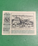 Bancnota Notgeld 50 heller 30 septembrie 1920