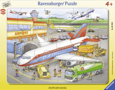Puzzle tip rama mic aeroport 40 piese foto