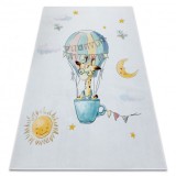 Covor Sample FLANELLO 230 KIDS 240545 Balon, girafă alb, 120x160 cm