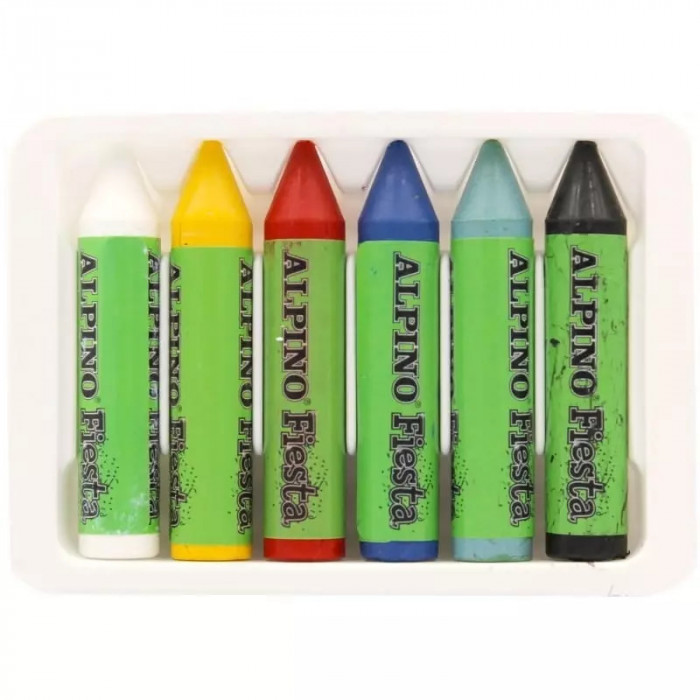 Set 6 creioane colorate pentru pictura fetei, Gonga&reg; Verde