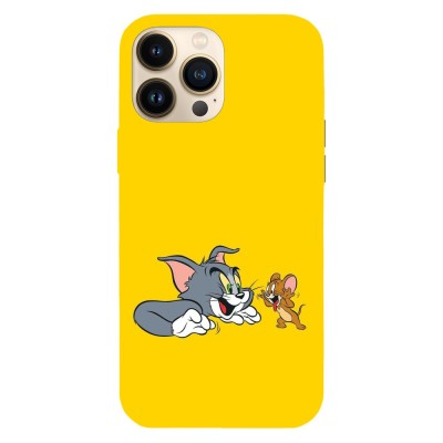 Husa compatibila cu Apple iPhone 11, Viceversa, model Funny faces Tom and Jerry, Silicon, TPU foto