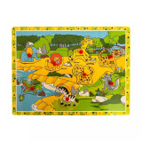 Cumpara ieftin Puzzle din lemn cu animale din jungla, 8 piese, Gonga&reg;