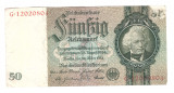 Bancnota Germania 50 mark/marci 30 martie 1933, stare relativ buna