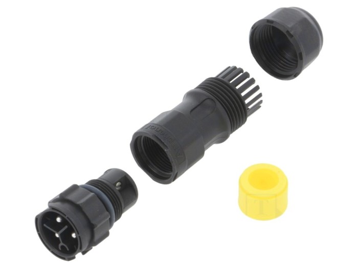 Conector circular tată 3 pini IP68