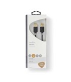 Cablu USB 2.0 A tata - A tata 2m Hi-Speed 480Mbps antracit Nedis