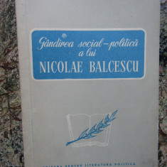 Gandirea social-politica a lui Nicolae Balcescu- C. I. Gulian