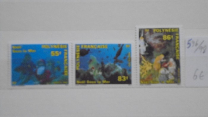 POLINEZIA FRANCEZA - CRACIUN SUB APA - 1991 - MI 6 EURO - NECIRCULATE.