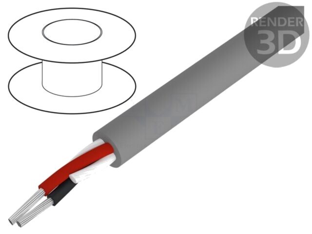 Cablu Alpha Wire C&amp;C 2x22AWG neecranat 300V 305m
