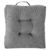 Pernă Podea Velvet, Gri, 43x43cm, Poliester, Cu M&acirc;ner, Oem