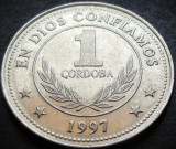 Cumpara ieftin Moneda exotica 1 CORDOBA - NICARAGUA, anul 1997 * cod 4279 B, America Centrala si de Sud