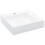 Cumpara ieftin Chiuveta, alb, 50 x 50 x 12,3 cm, compozit mineral/marmura