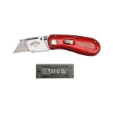 Cumpara ieftin Cutter pliabil 5 lame rezerva 61x33x0.5mm Yato YT-7534