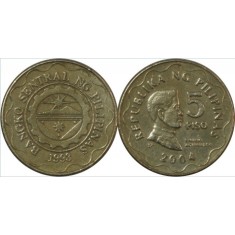 Filipine 2001 - 5 piso, circulata