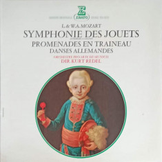 Disc vinil, LP. Symphonie Des Jouets, Promenade En Traineaux, Danses Allemandes-L. MOZART, W.A. Mozart