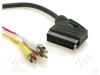 Cablu Goobay RCA-SCART, 3 Mufe RCA, cu Comutator, Lungime 3m