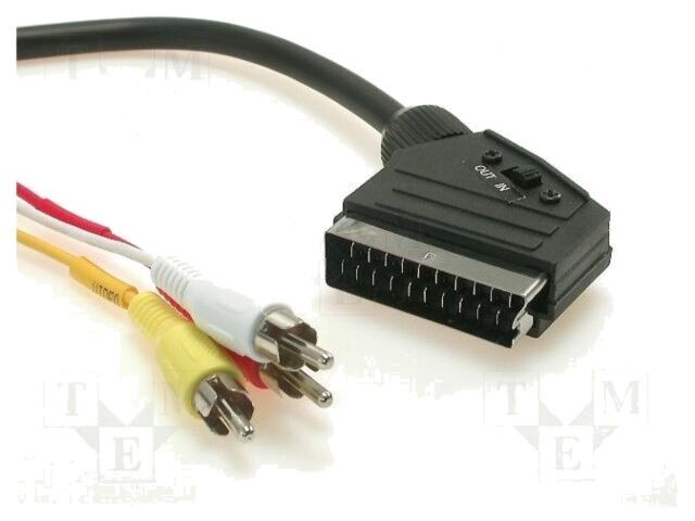 Cablu RCA-SCART 3 mufe, 3m