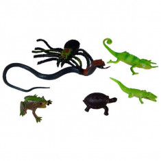 Jucarie Set Reptile din plastic cu sarpe si crocodil foto