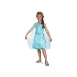 Costum carnaval Elsa Basic Plus - Frozen pentru copii, albastru, marime M (7-8 ani)