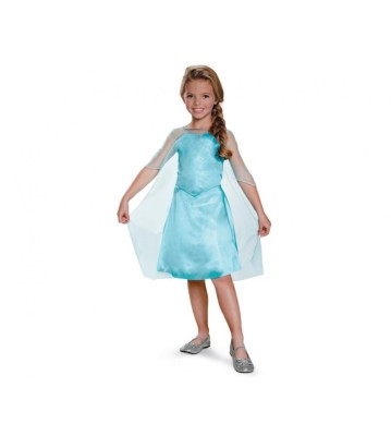 Costum carnaval Elsa Basic Plus - Frozen pentru copii, albastru, marime XS (3- 4 ani) foto