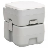 VidaXL Toaletă portabilă de camping, gri și alb, 20+10 L, HDPE 154406