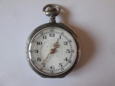 Ceas buzunar dama nefunc?ional cu carcasa si 2 capace din argint 800 foto