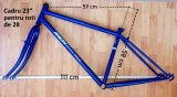 Cadru de bicicleta 23" cadru 58 cm pentru roti de 28"