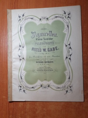 partitura muzicala pentru pian din anul aproximativ 1890-1900 foto
