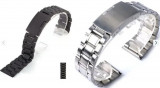 Cumpara ieftin Curea Bratara Ceas Metal Neagra/Argintie 20/22/24mm LATIME smartwatch CALITATEA1