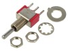 Comutator Basculant C&amp;K 7105SYCQE, IP40, (ON)-OFF-(ON), 3 pozitii, SP3T, THT, 5A/120VAC, Terminale PCB