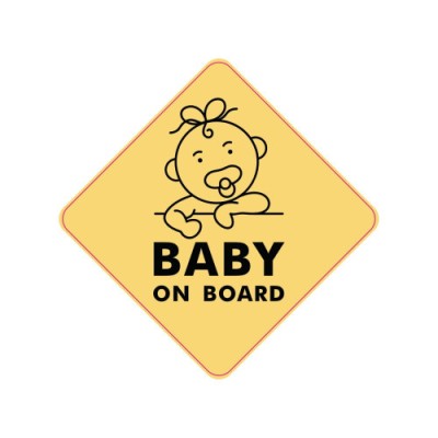 Abtibild &amp;quot;BABY ON BOARD&amp;quot; Cod: TAG 047 / T2 Automotive TrustedCars foto