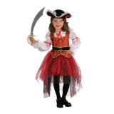Cumpara ieftin Costum pirat Printesa Marilor pentru fete 110-120 cm 3-4 ani, Oem