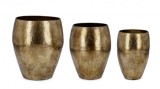 Cumpara ieftin Set 3 vaze metal auriu Bimala 26x36.5 cm, 32x40.5 cm, 41x45 cm