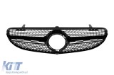 Grila diamantata crom/neagra potrivita pentru Mercedes GLC X253 2020-2022 pentru modelul echipat cu bara de protectie frontala standard Performance Au