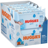 Servetele umede Huggies Pure, 10 pachete x 56, 560 buc