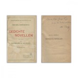 M. Eminescu, Gedichte - Novellen, a doua ediție, 1923, cu dedicația traducătorului